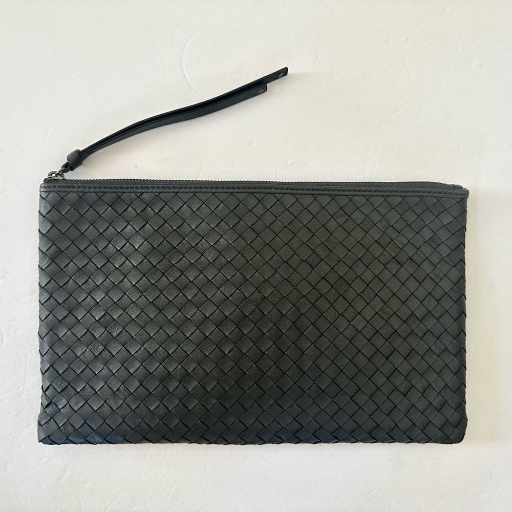 Christopher Kon grey woven oversized clutch